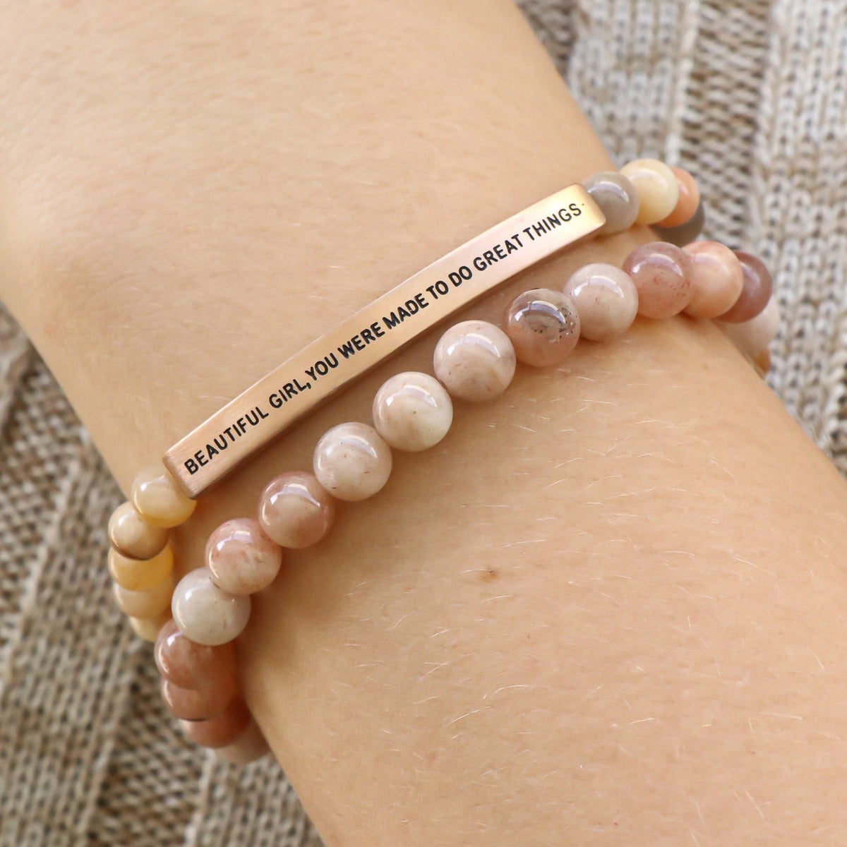 Affirmation engraved bracelet