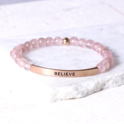 Motivational engraved bracelet