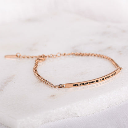 rose gold inspirational bracelet