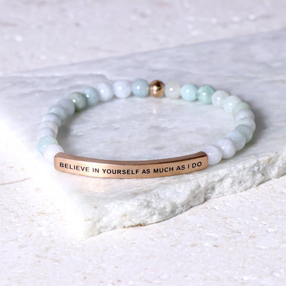 BELIEVE IN YOURSELF AS MUCH AS I DO  engraved inspirational bracelet