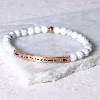 Beaded earthstone bracelet made in USA