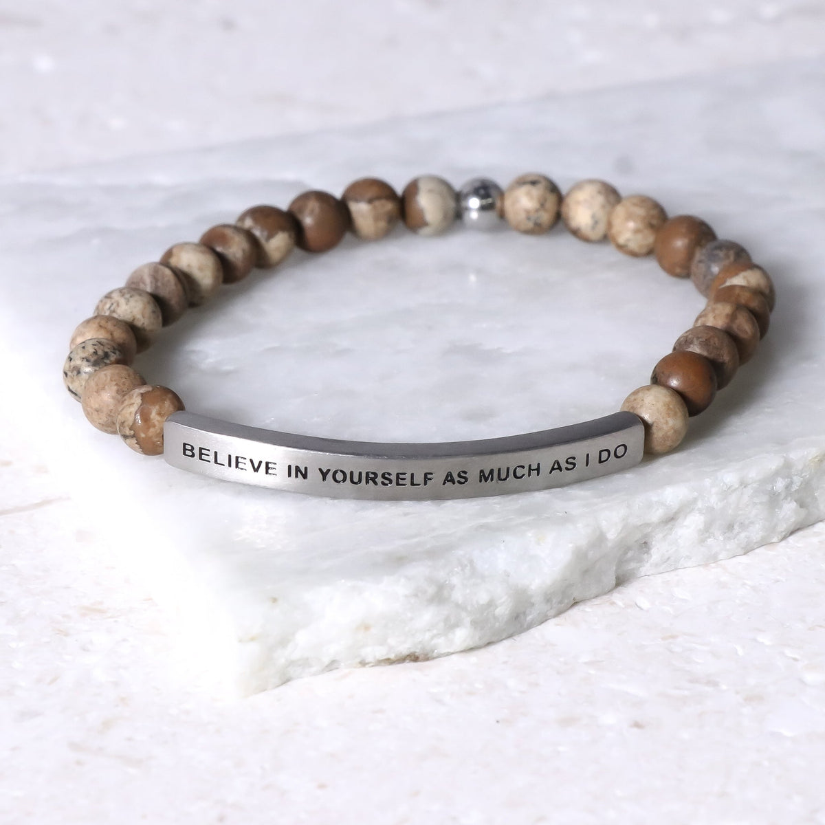 Engraved bracelet encouragement gift