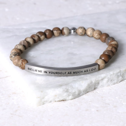 Engraved bracelet encouragement gift