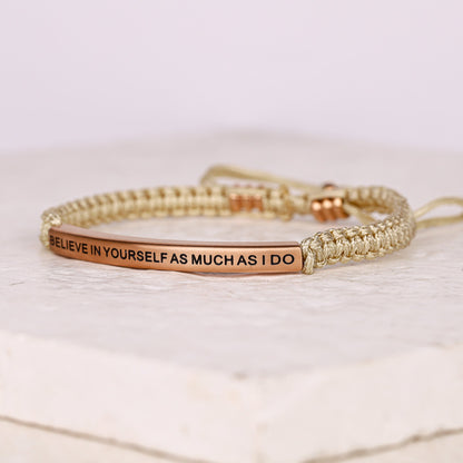 engraved rope bracelet