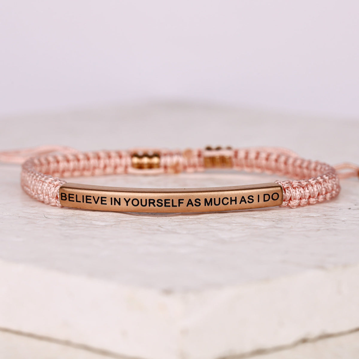 Pink inspirational bracelet