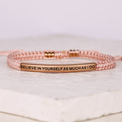 Pink inspirational bracelet