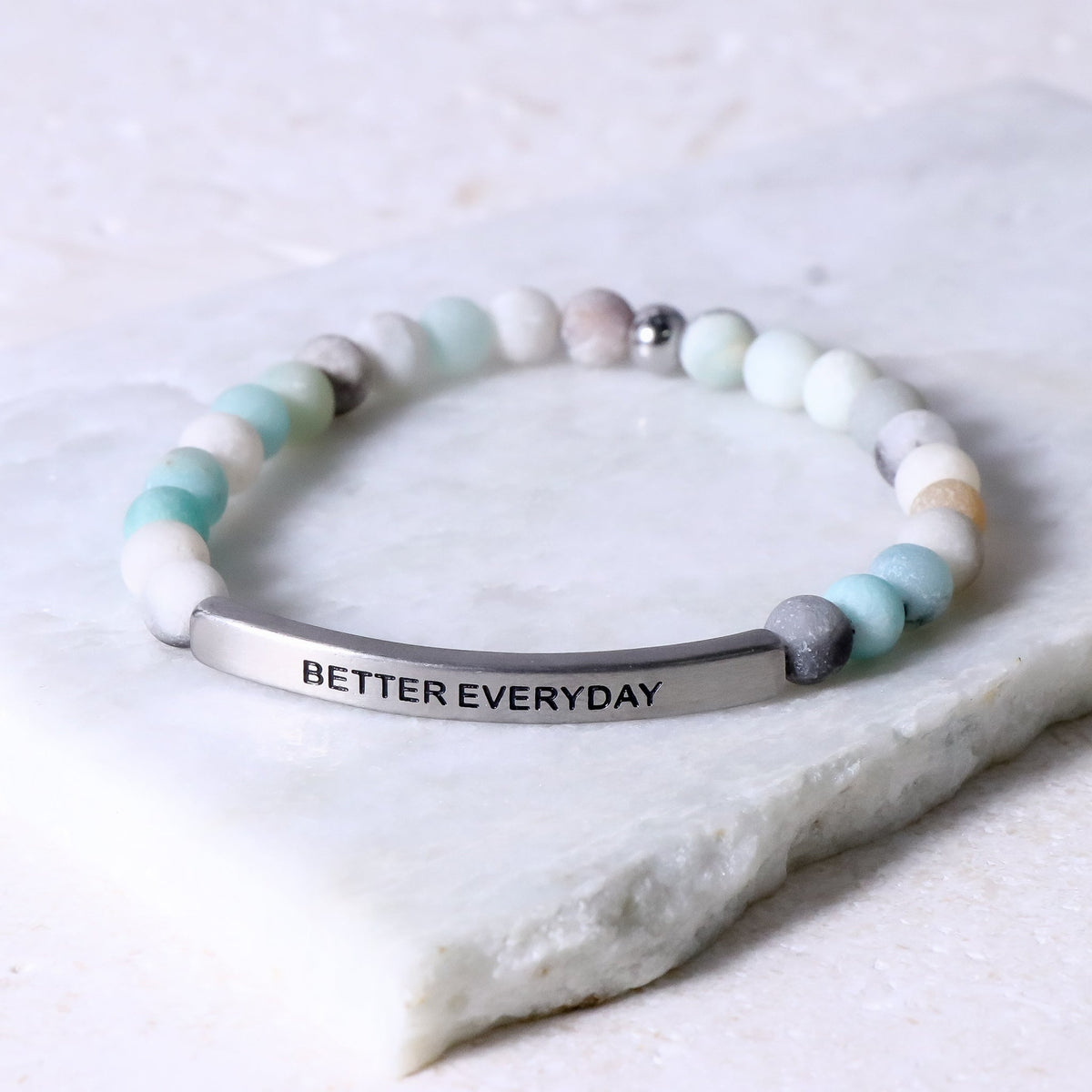 Motivational engraved bracelet
