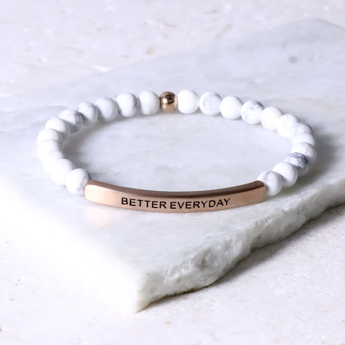 Beaded bracelet with encouraging message gift