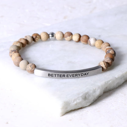 Engraved inspirational bracelet
