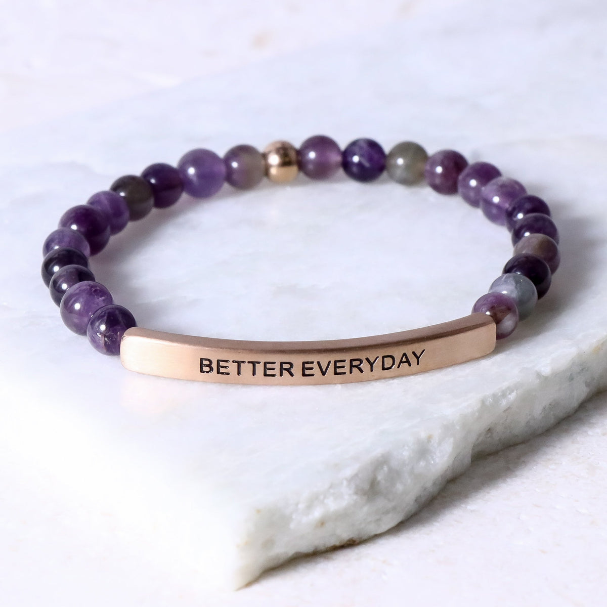 Beaded inspirational bracelet