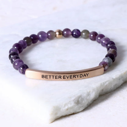 Beaded inspirational bracelet