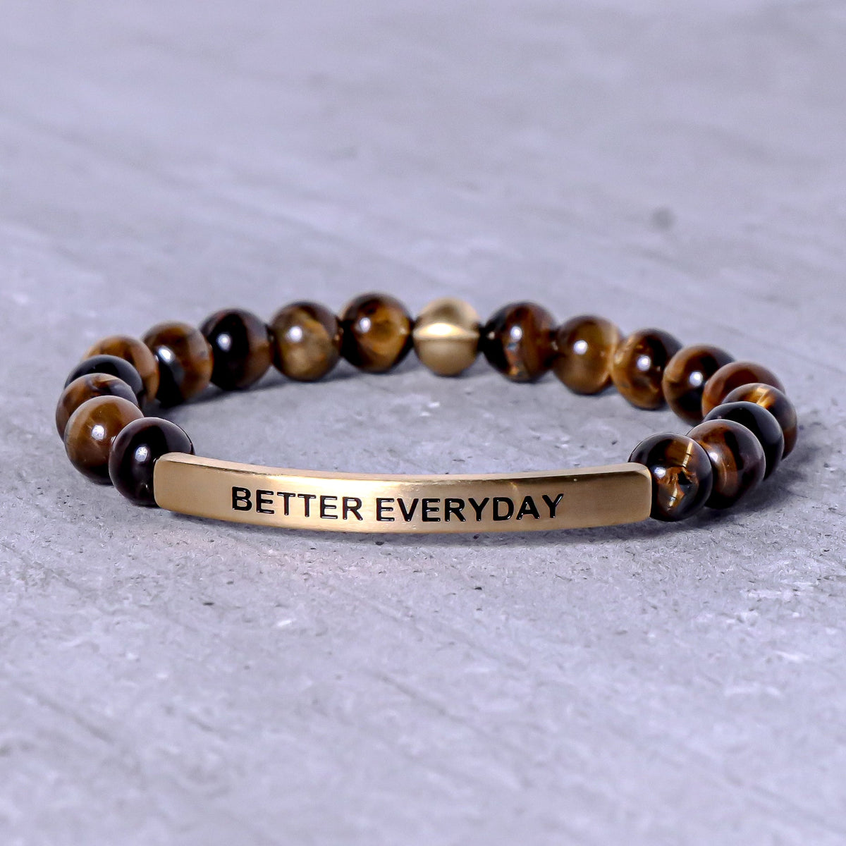 Beaded tiger eye bracelet for men