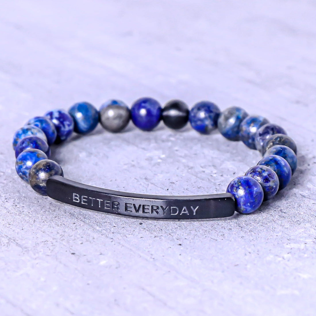 Engraved inspirational bracelet for men