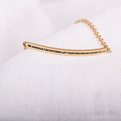 adjustable chain bracelet with engraving