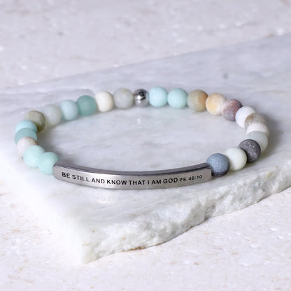 Engraved positive message bracelet