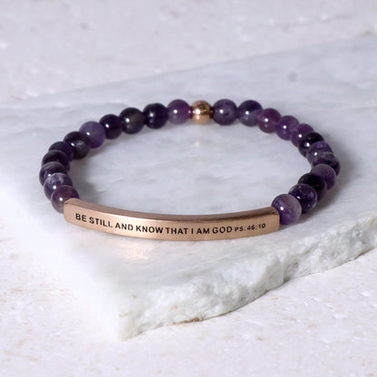 Engraved scripture bracelet