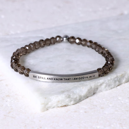 Faith based inspirational engraved bracelet