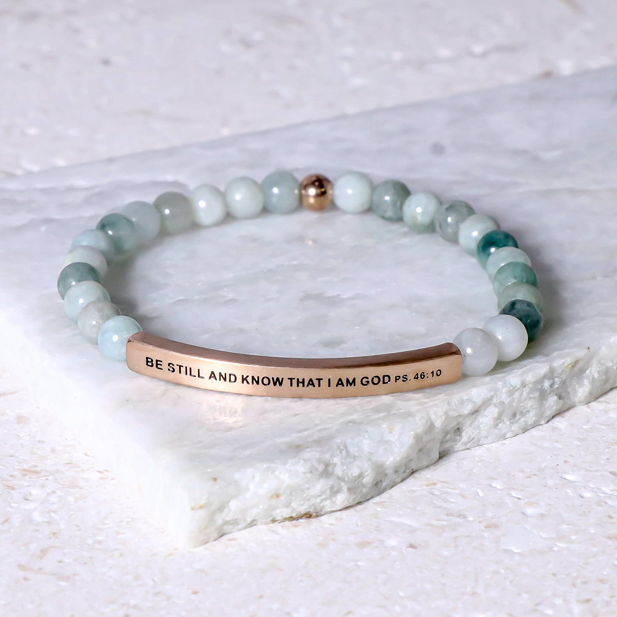 Meaningful engraved faith bracelet