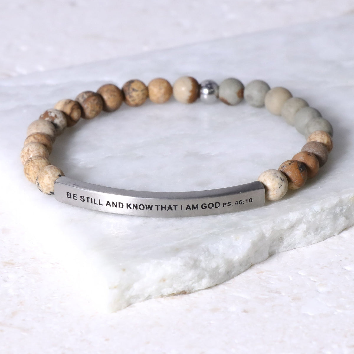 Prayer engraved message bracelet