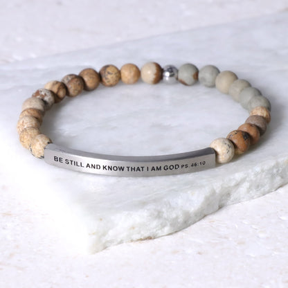 Prayer engraved message bracelet