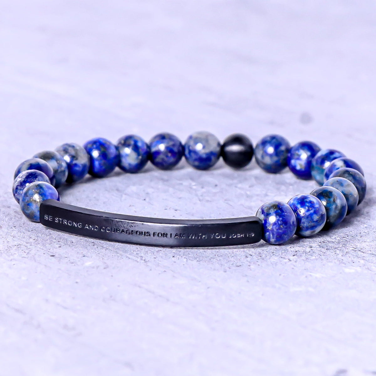 Engraved message bracelet for men