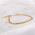 gold engraved chain bracelet