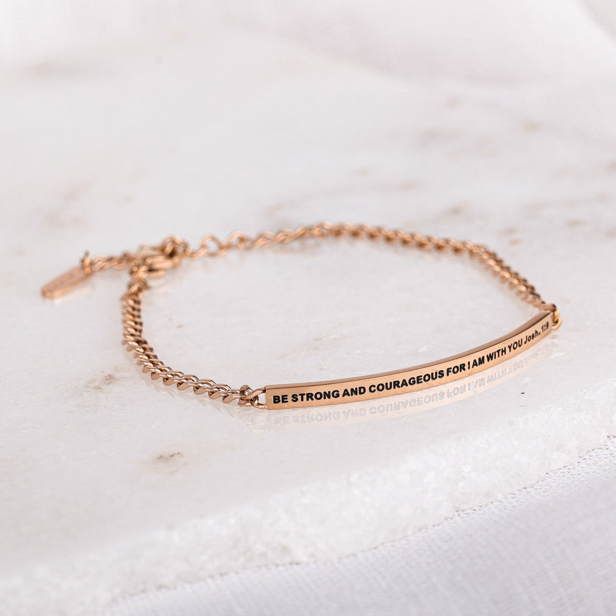 rose gold adjustable chain bracelet