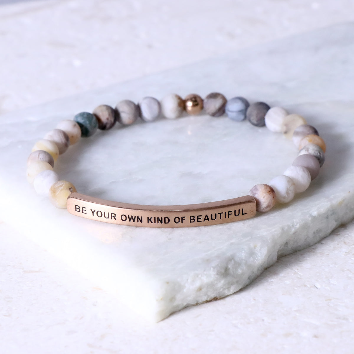 engraved positive message jewelry