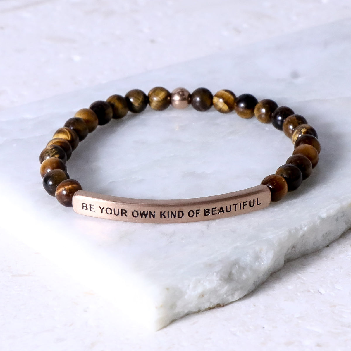Motivational engraved bracelet