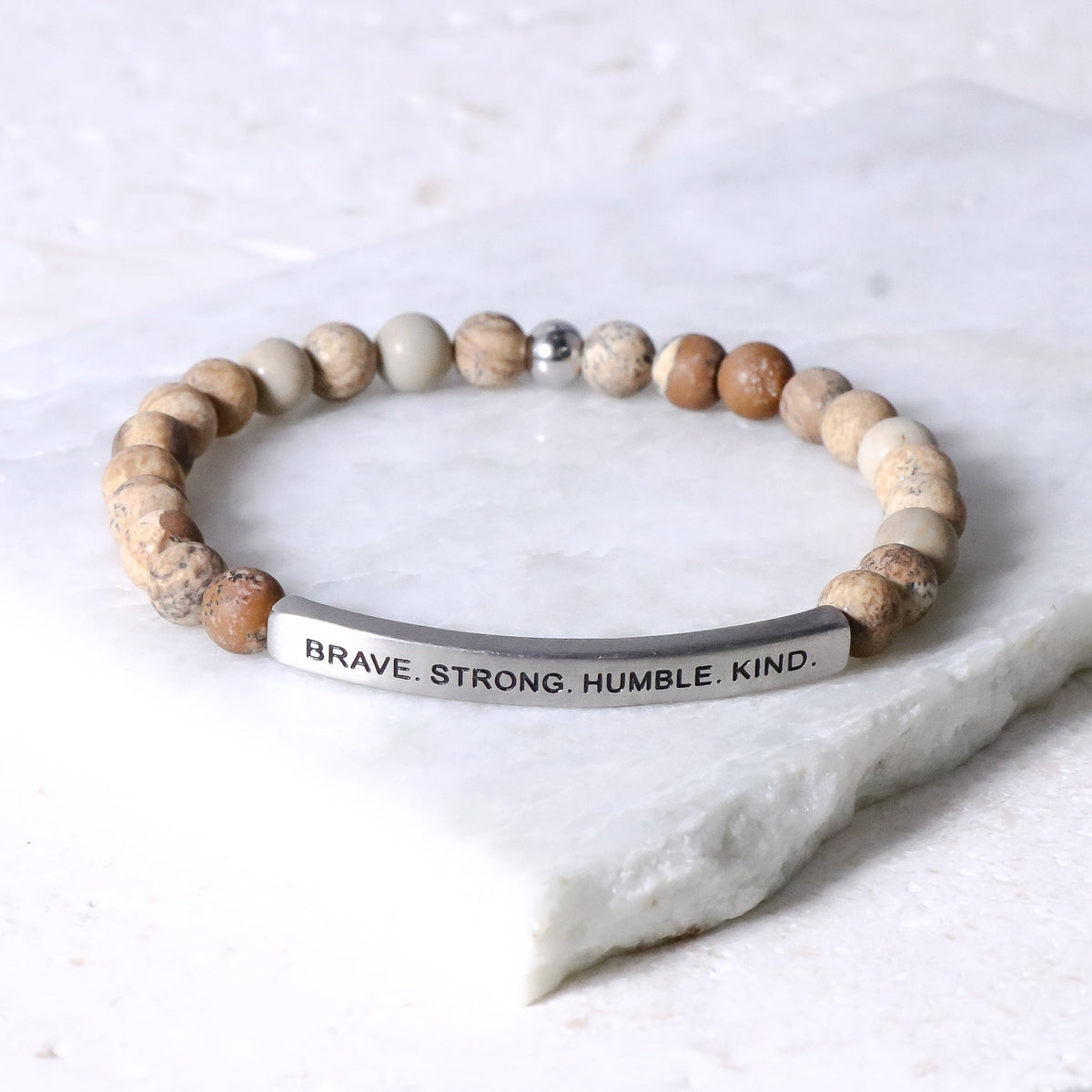 Engraved inspirational bracelet