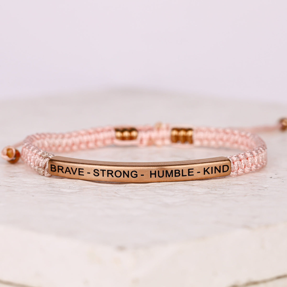 Adjustable rope engraved bracelet