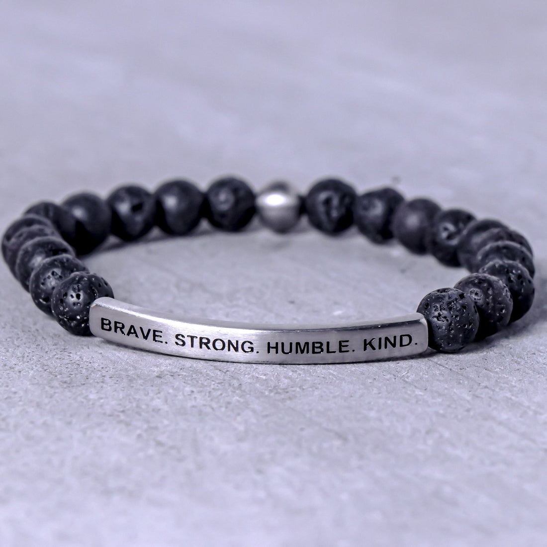 Lava stone beaded bracelet for men