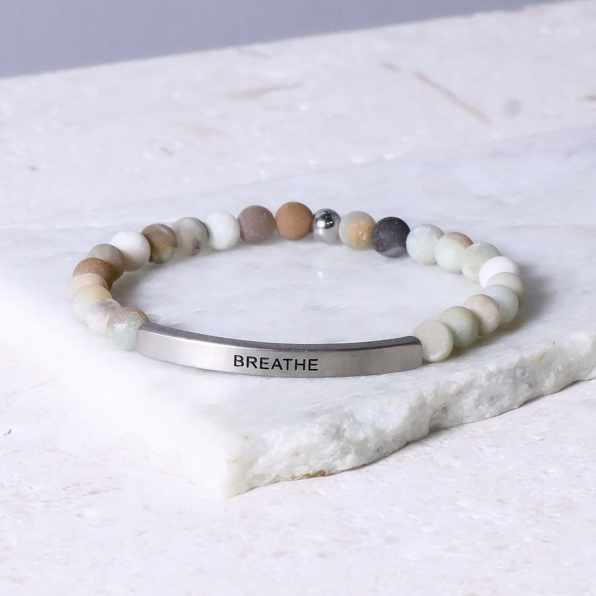 Turquoise beaded engraved bracelet