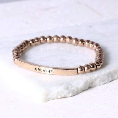 Rose gold beaded inspiration bracelet