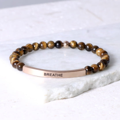Tiger eye beaded bracelet made in USA