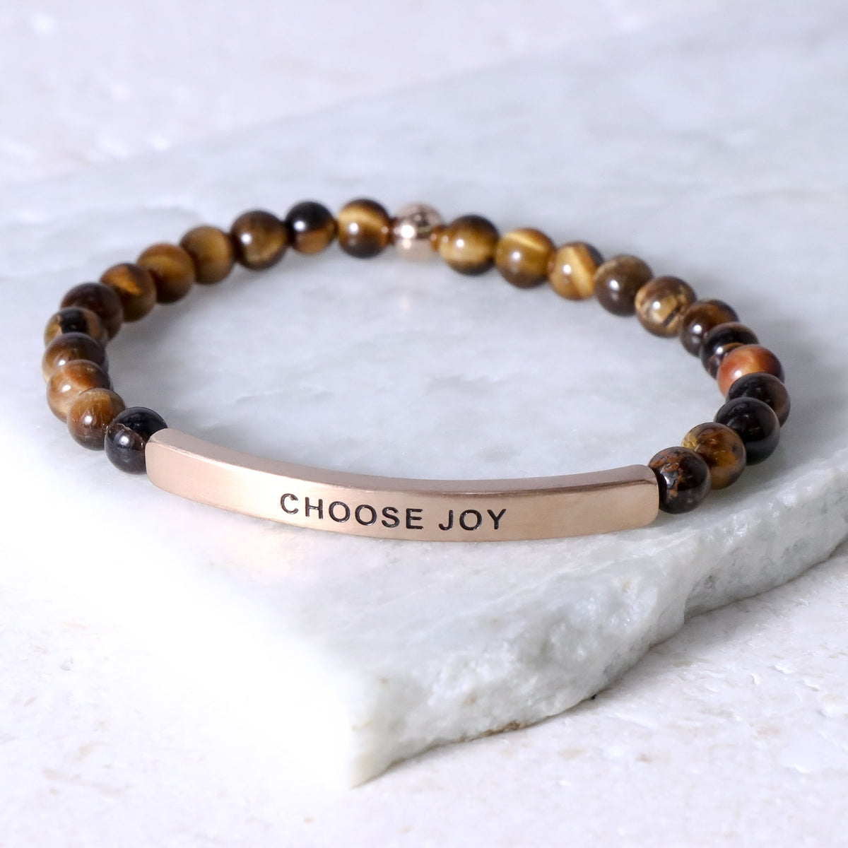 Beaded inspirational message bracelet