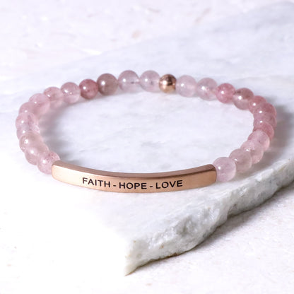 Inspirational beaded bracelet