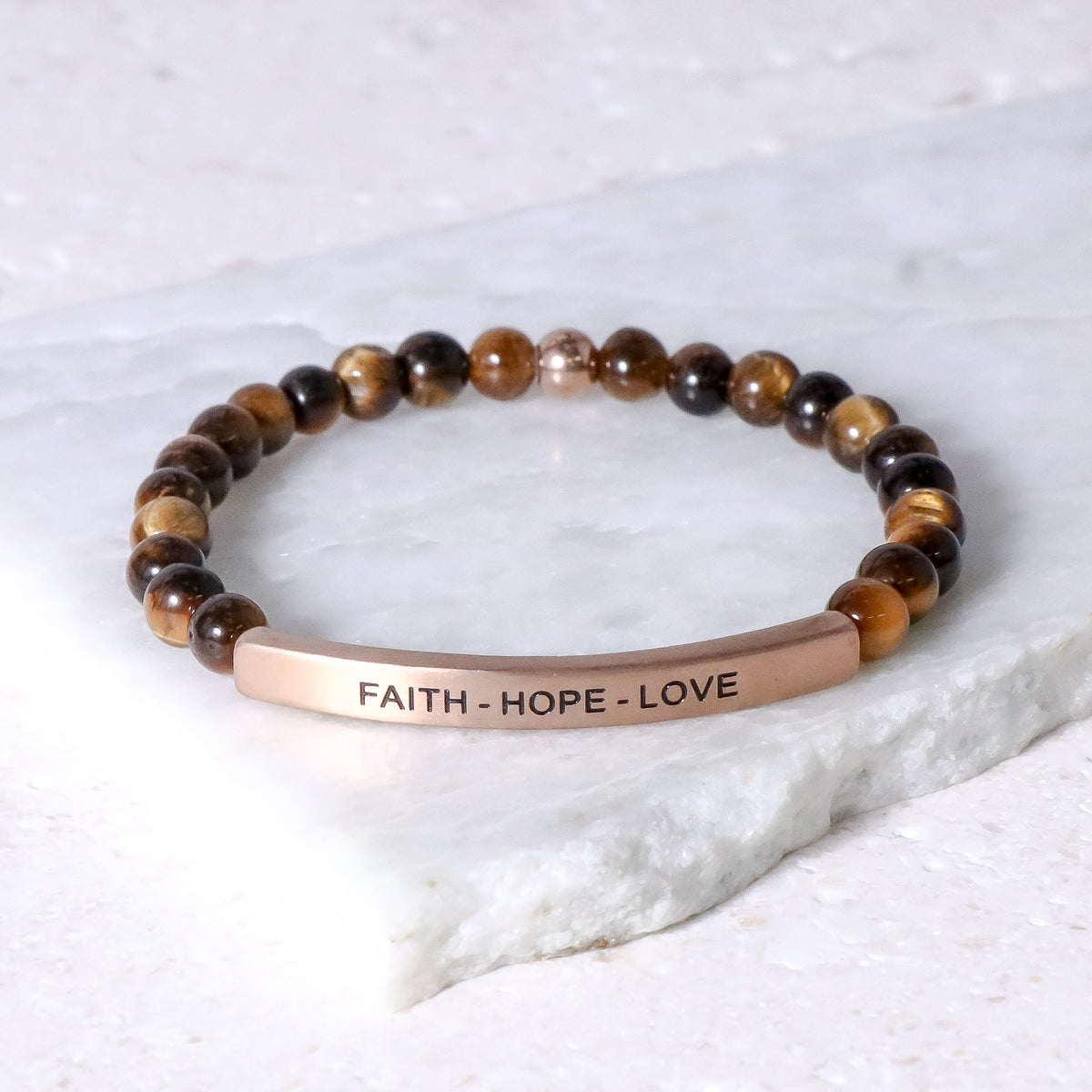 Engraved christian bracelet