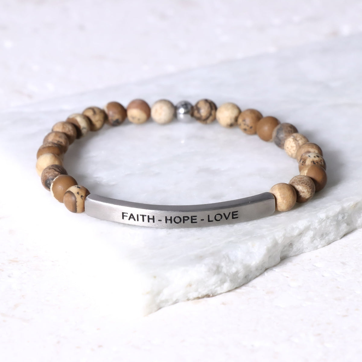 Inspirational faith bracelet