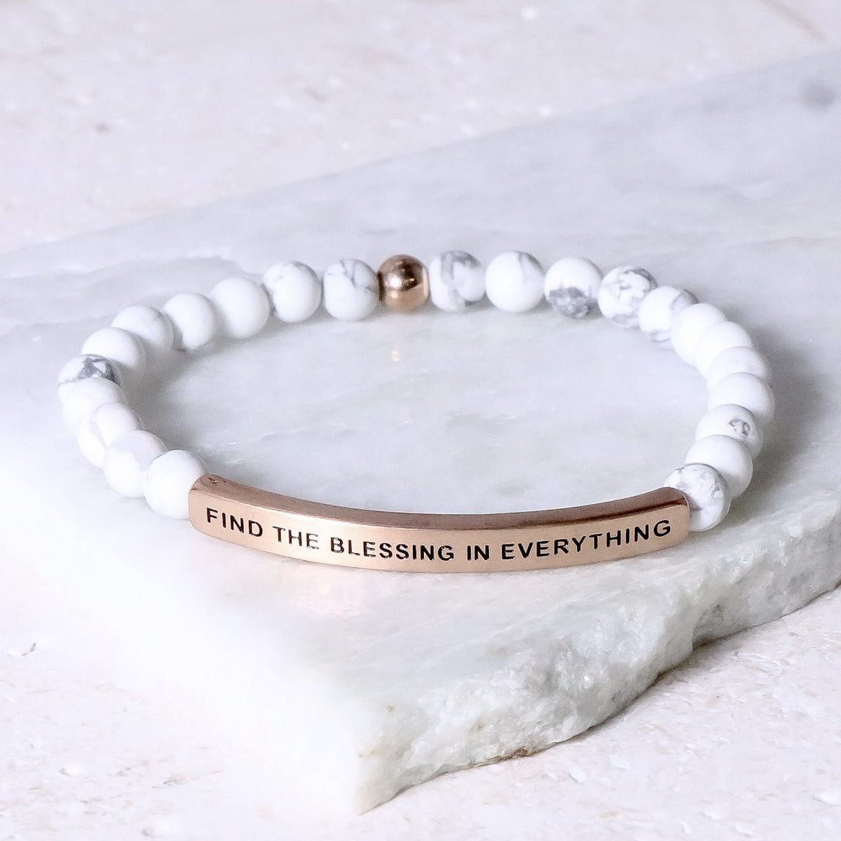 Inspiring engraved bracelet