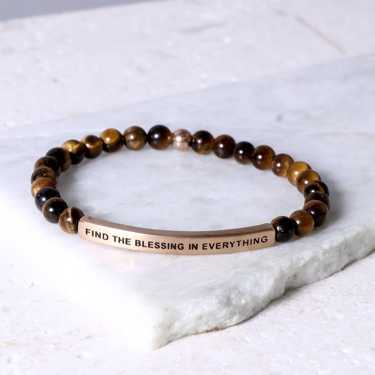 Tiger eye inspirational bracelet