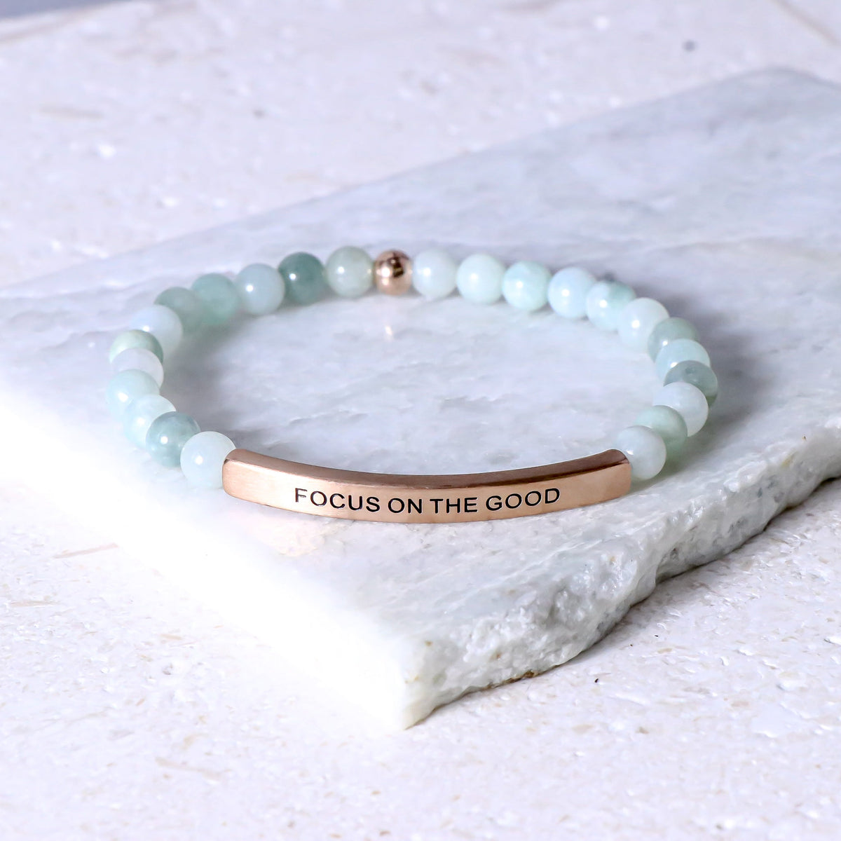 FOCUS ON THE GOOD engraved bracelet
