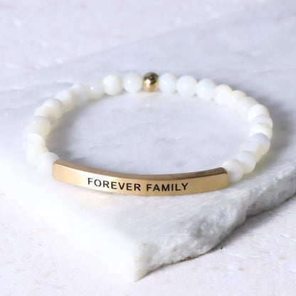 Engraved family bracelet