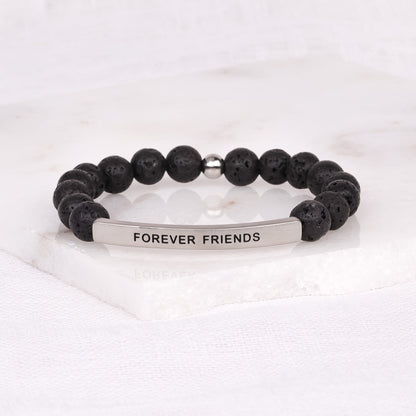 Meaningful engraved friend bracelet