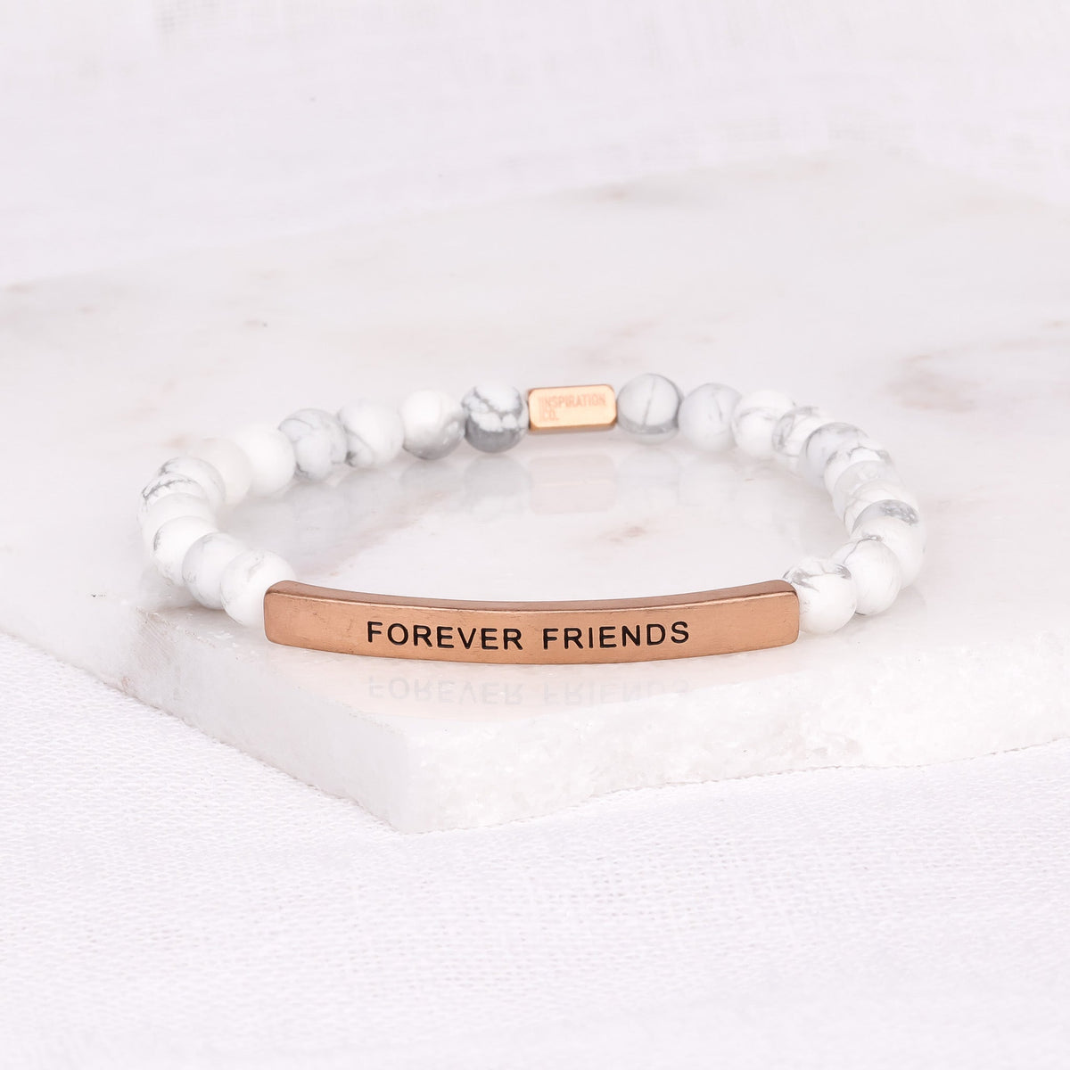 Engraved beaded best friend bracelet