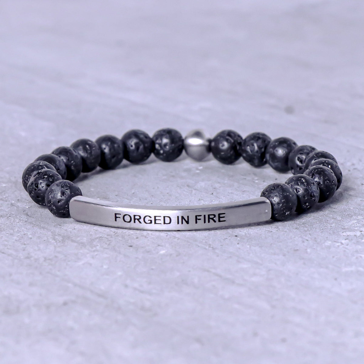 Lava stone bracelet for men