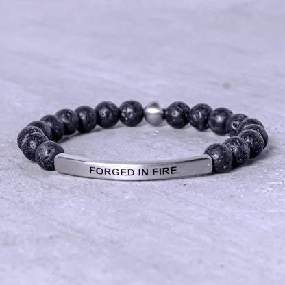 Lava stone bracelet for men