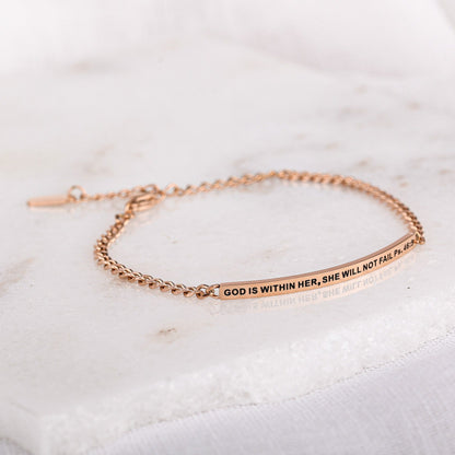 engraved chain bracelet