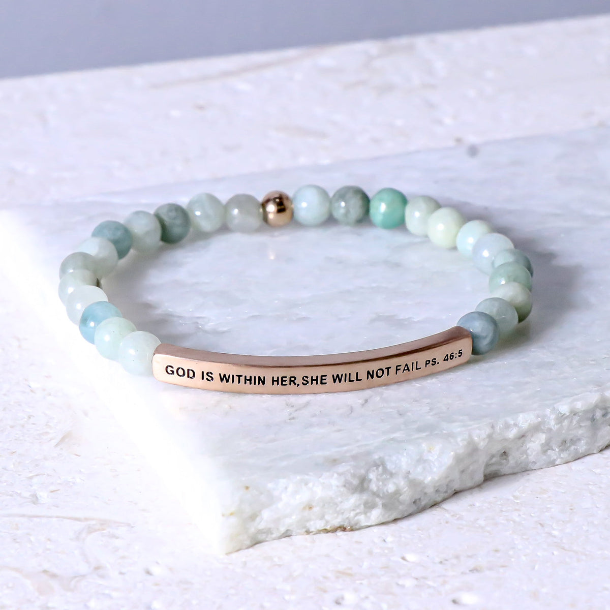 Positive message beaded bracelet