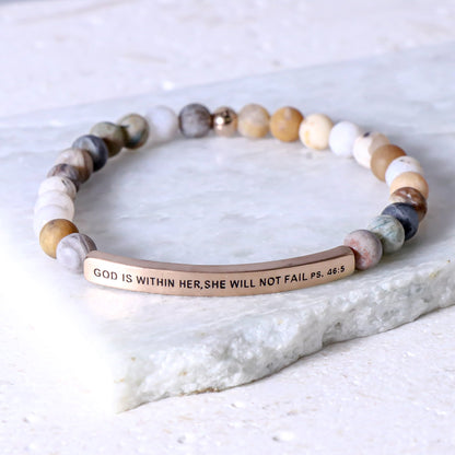 Inspirational engraved bracelet